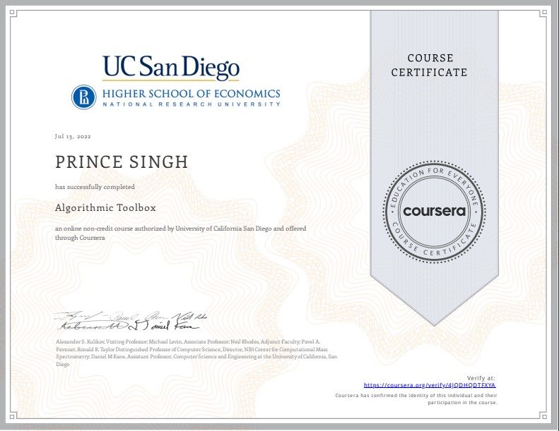 Certificate 15