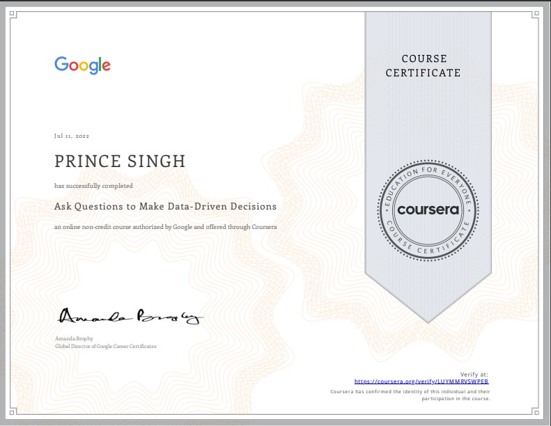 Certificate 16