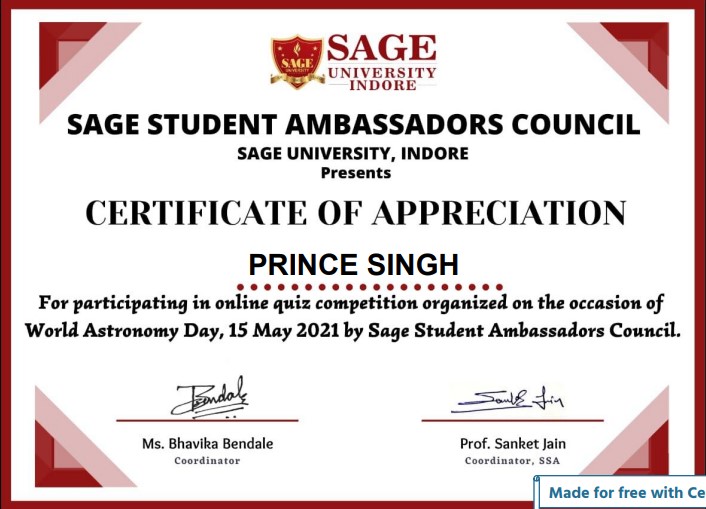 Certificate 31