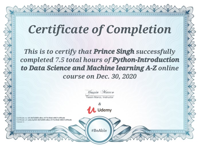 Certificate 41